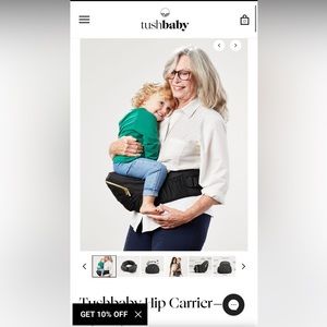 EUC black TushBaby hip seat carrier. Smoke free.